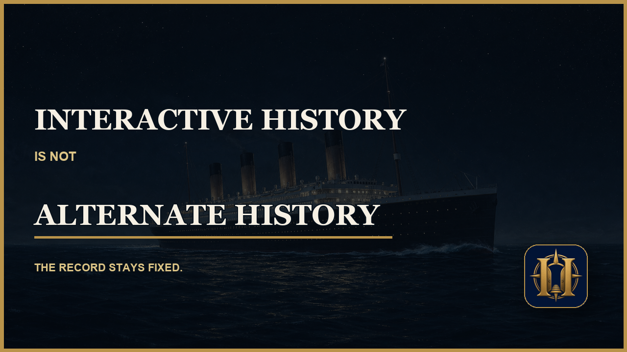 Interactive History Is Not Alternate History